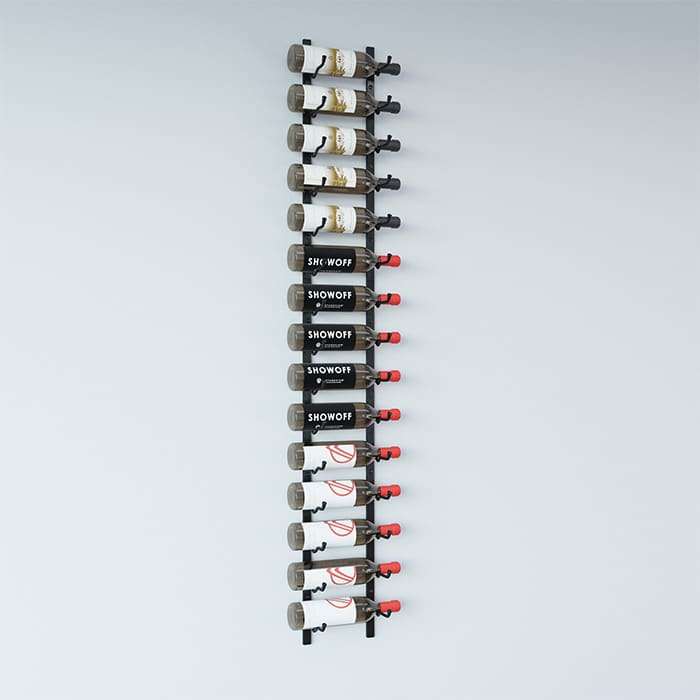 Cool Wine Cellar Vintage View 5 Wall Mounted Rack Vintageview Wall Series 15 Bottle Metal Wine Rack In Satin Black Finish